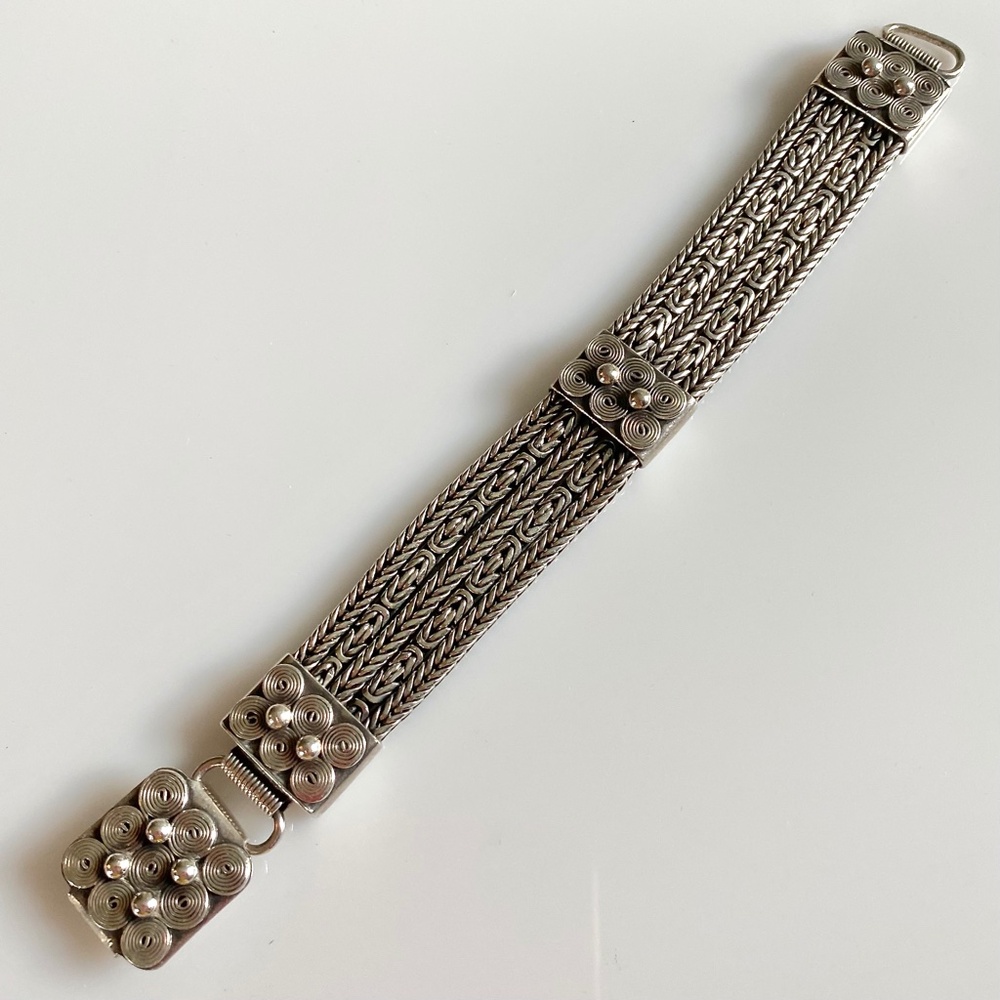 VINTAGE BA HEAVY ORNATE BRACELET - Picture 3 of 6